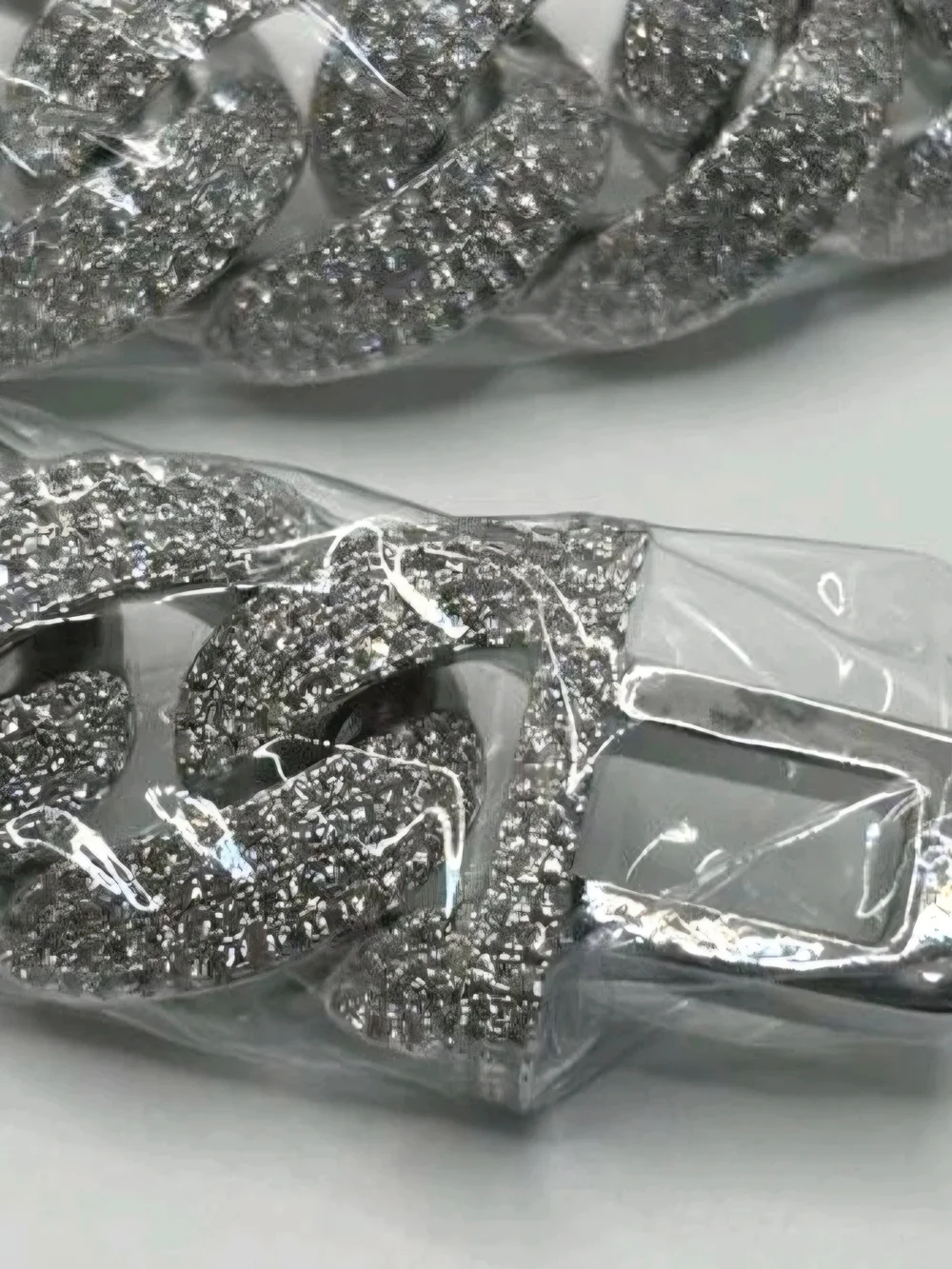 Iced Out 23 CT MOISSANITE Cuban Link Prong Chain Necklace 24mm / 24
